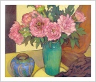 Peonies with a Blue Vase Criss Canning